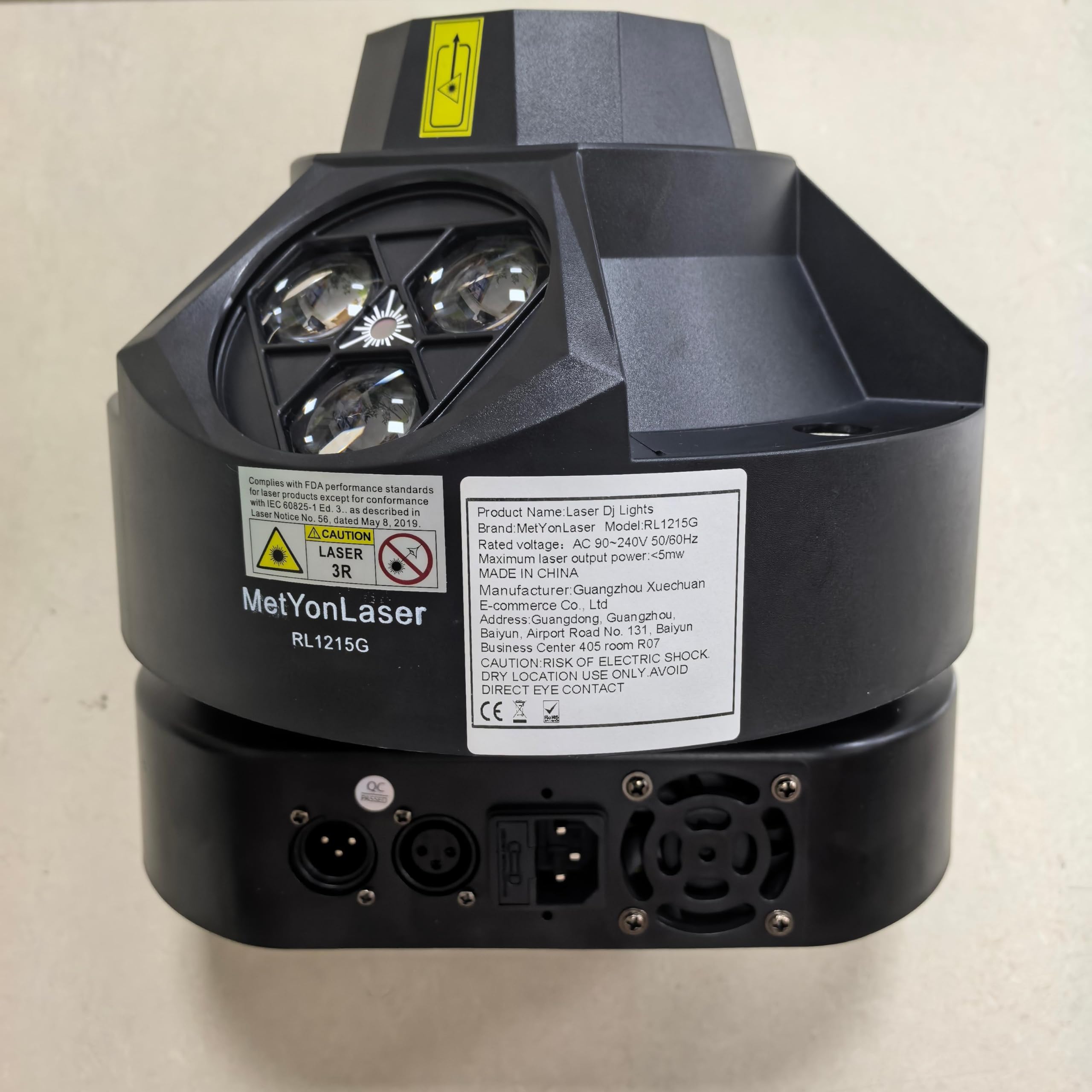 DJ-Partylicht, 200 W RGBW 4-in-1-LED-DJ-Bühnenlichter, DJ-Lichter mit unendlicher Drehung und aktiviertem Ton für Hochzeits-DJ-Partys und Live-House