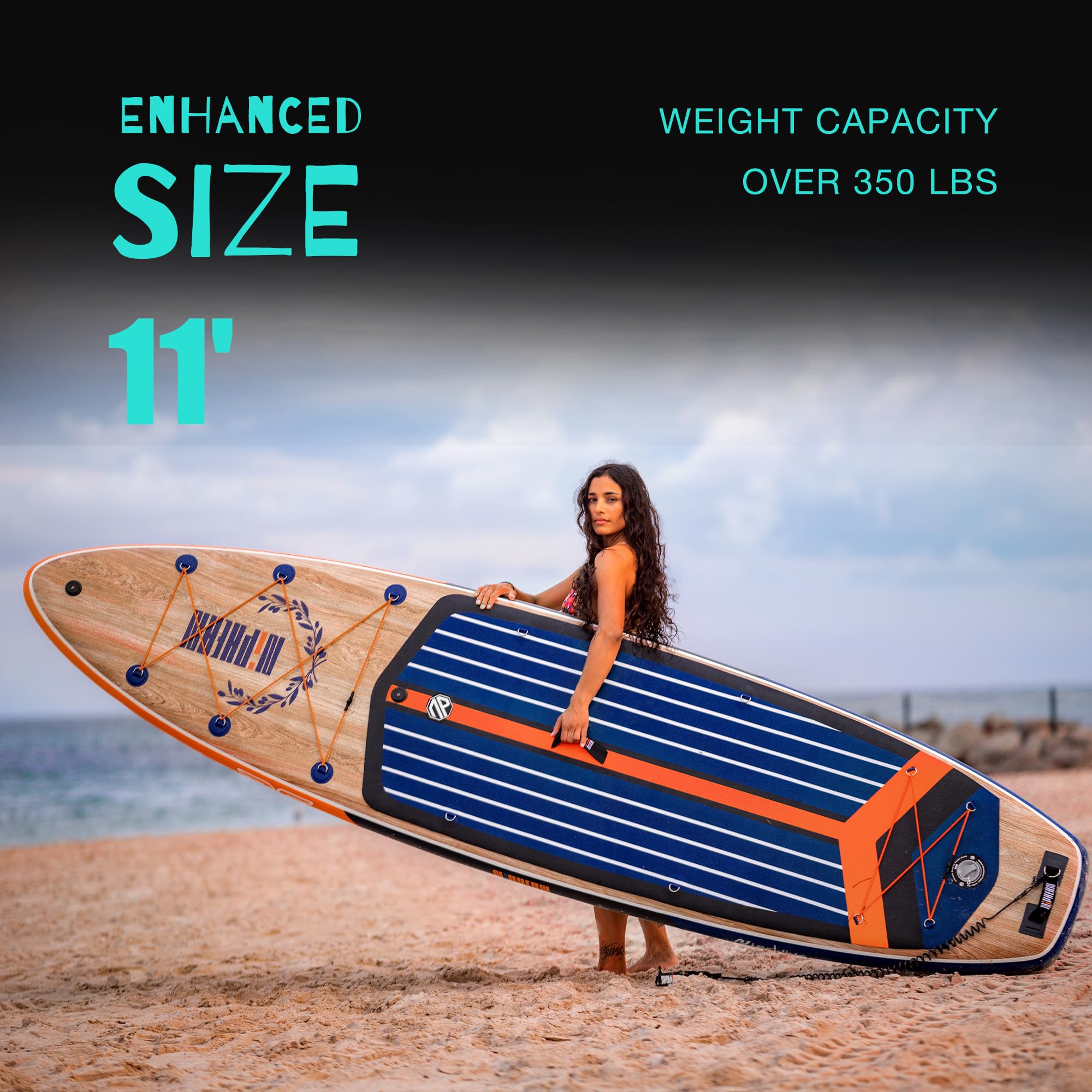 Niphean SUP Gonfiabile con Design ad ala Bilanciata e Accessori SUP Durevoli,SUP Gonfiabile con Sedile, 335cm Stabili Tavola SUP Gonfiabile adulti e Giovani di Tutti i Livelli di Abilità
