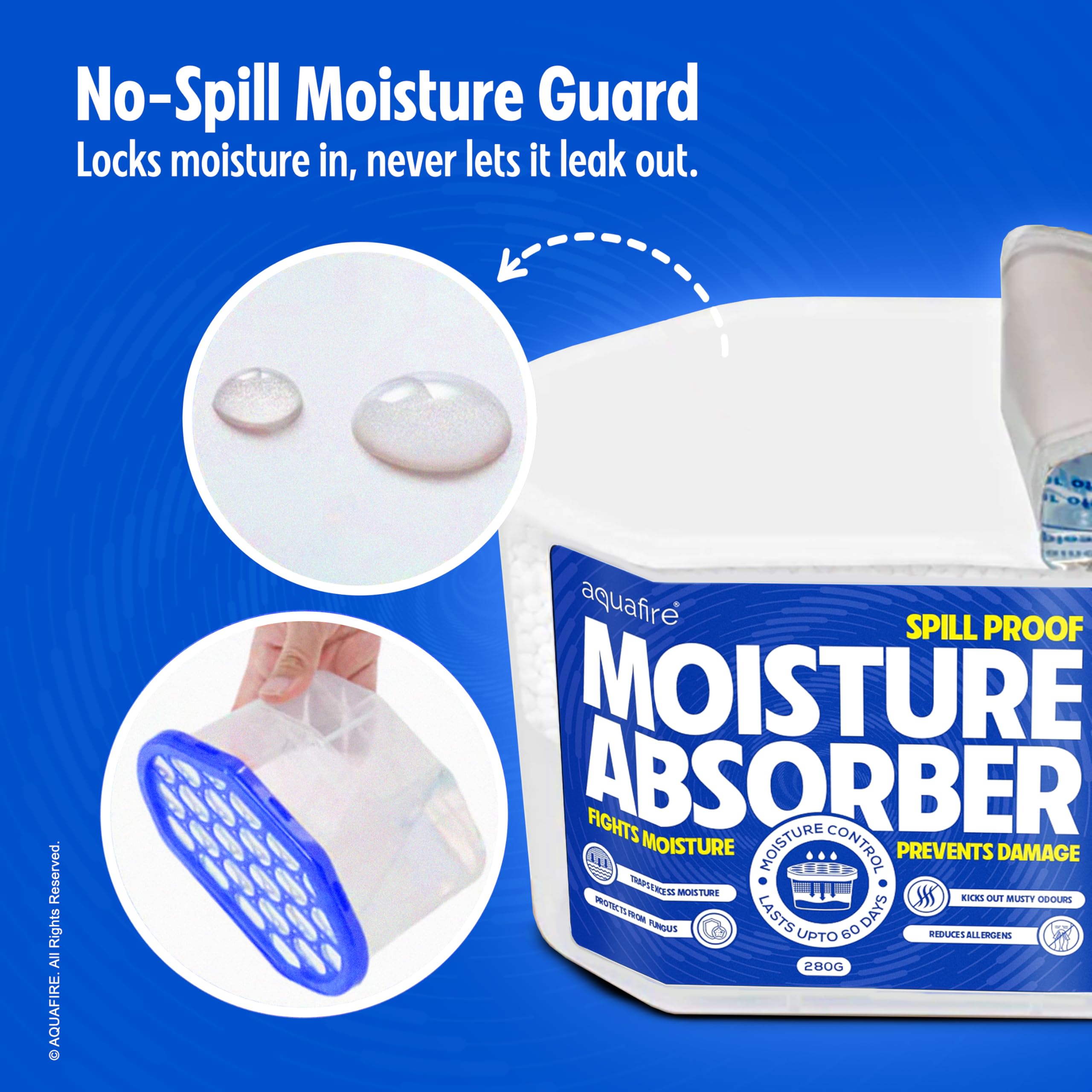 Aquafire Dehumidifier - Spill Proof & Odor Absorbing -4 Aquafire Dehumidifier - Spill Proof & Odor Absorbing -4