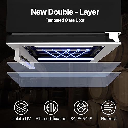 Miniatura 5 de Ca'Lefort Refrigerador de bebidas de 15 pulgadas – Refrigerador de bebidas pequeño para 100 latas, refrigerador de bebidas con puerta de vidrio 3