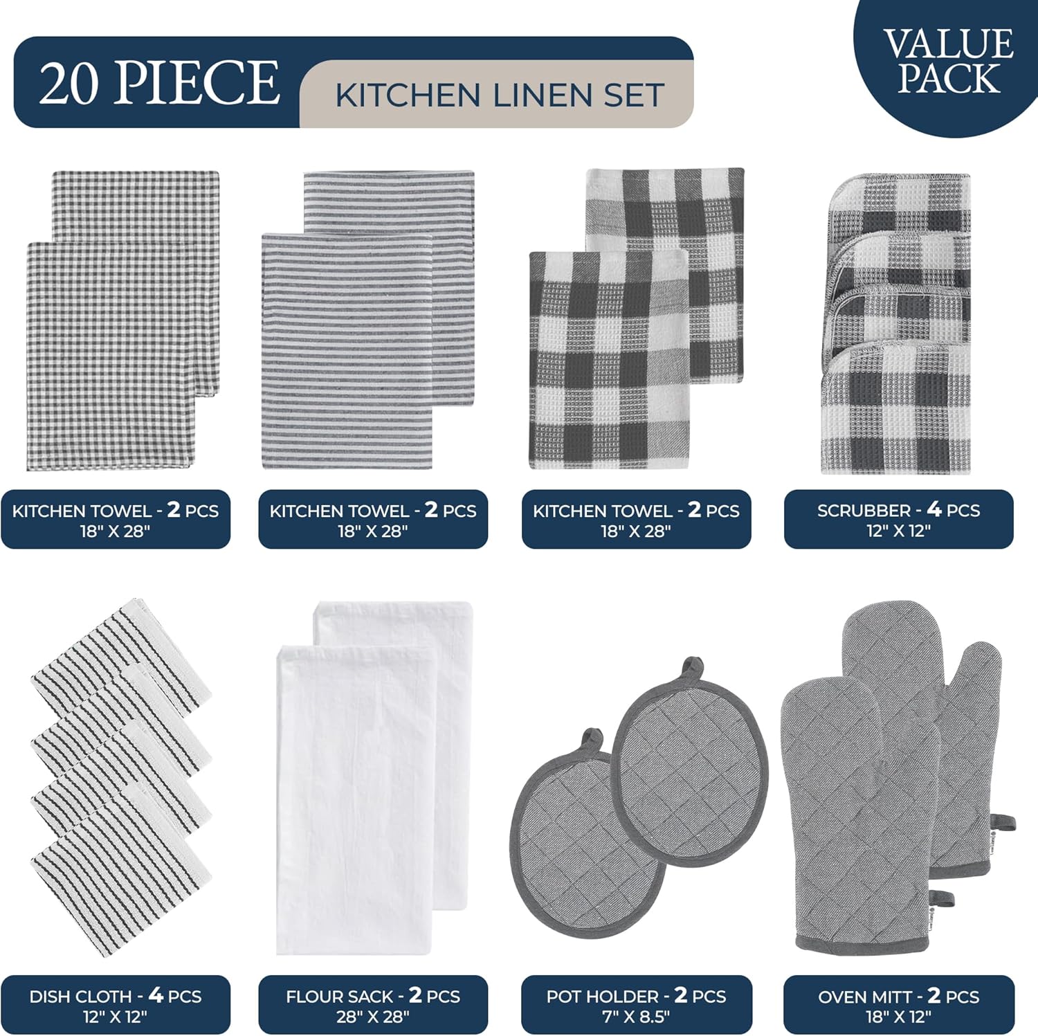 Elevate Your Kitchen: LANE LINEN 20-Pc Essential Towel Set Review