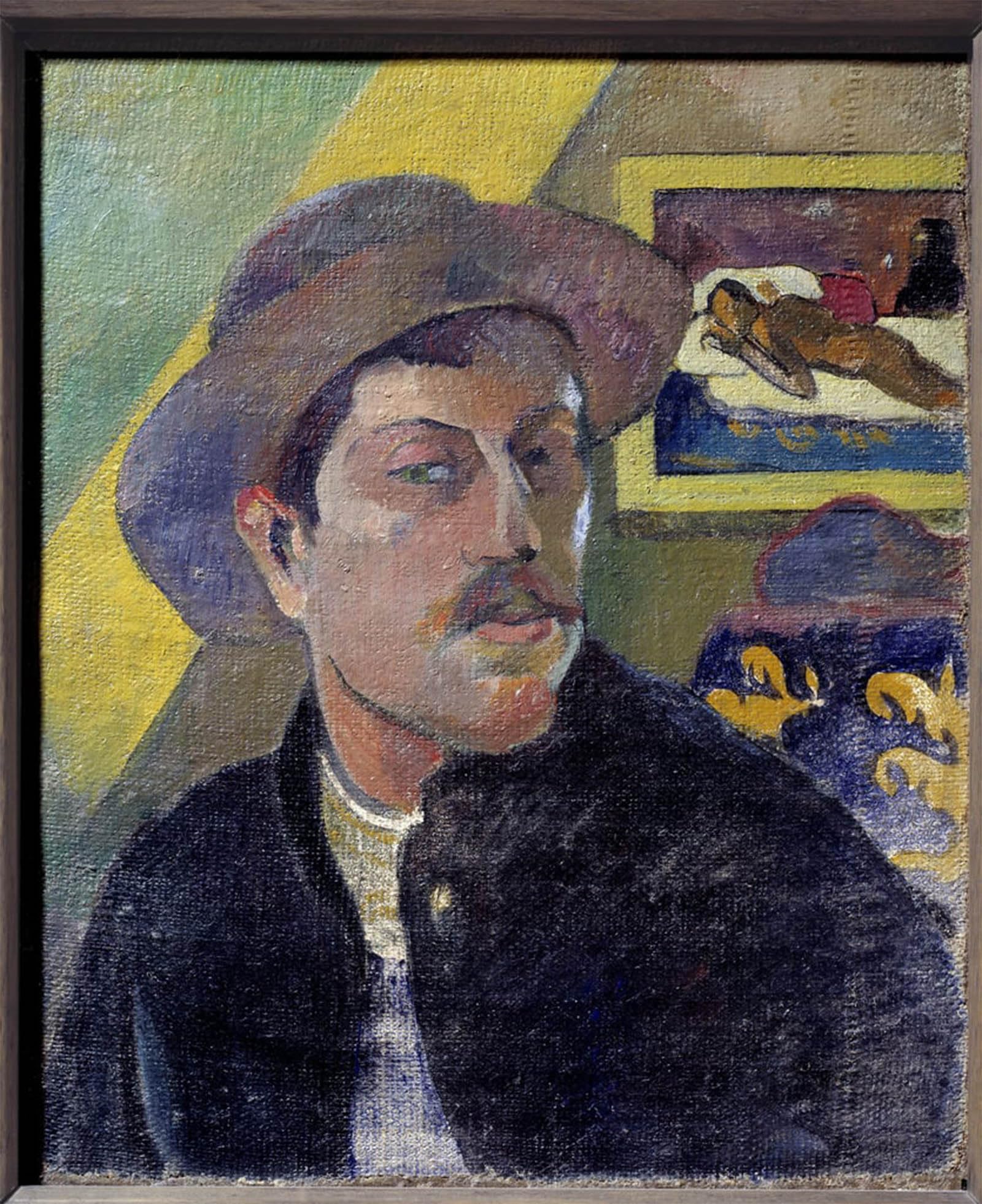 ARTXLXXBN Famous Painting Art Wall Decor Abstract Art Picture Self Portrait. Painting by Paul Gauguin Animal Pictures for Home Decor 60x90cm