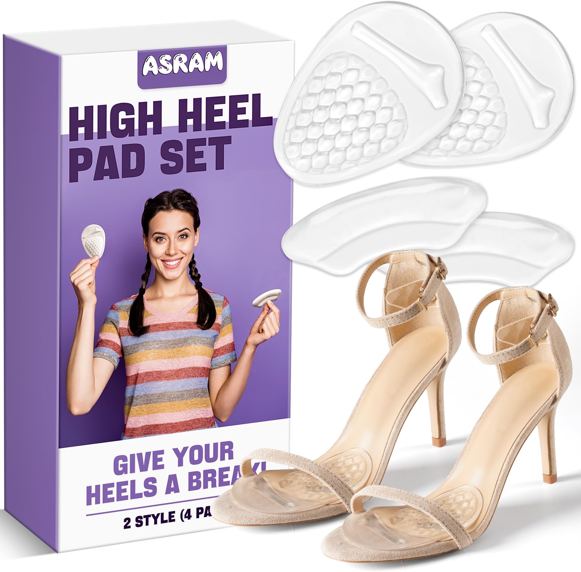 Zaiwoometatarsal Pads For Women Ball Of Foot Cushions Heel Inserts