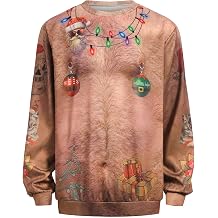 Ugly Christmas Sweatershirt Men,Funny, 3D Print, Lightweight