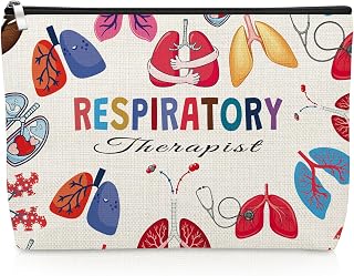 Respiratory Therapist Makeup Bag RT Gift for Women Coworker Employee Pulmonology Nurse Medical Coworker Humor Cosmetic Bag Respiratory Therapy Gifts Christmas Graduation Birthday Present Travel Pouch