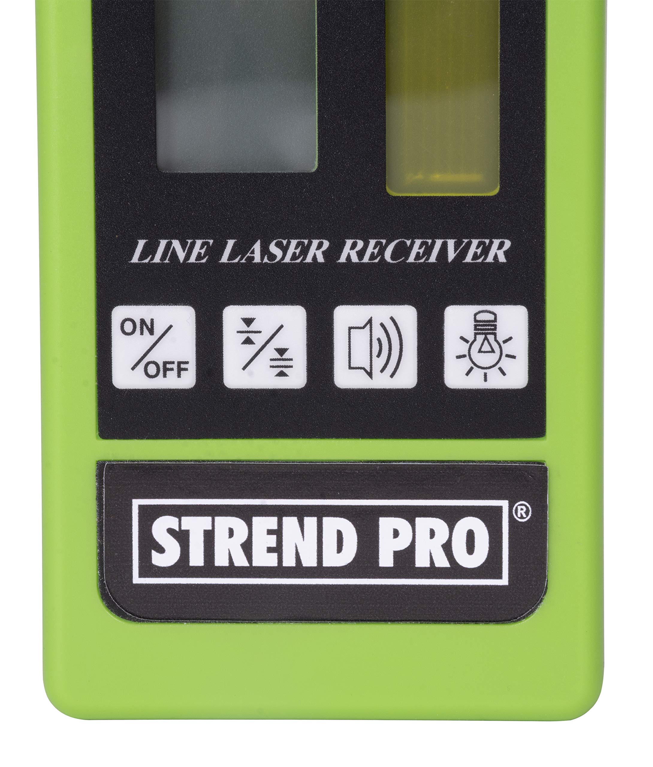 Laser detektor STREND PRO levelempfänger für Rote und Grüne laser bizu 50m inkl. Metallklemmhalter, laser reciever für Puls- Kreuzlinienlaser, 2 LCD-Displays