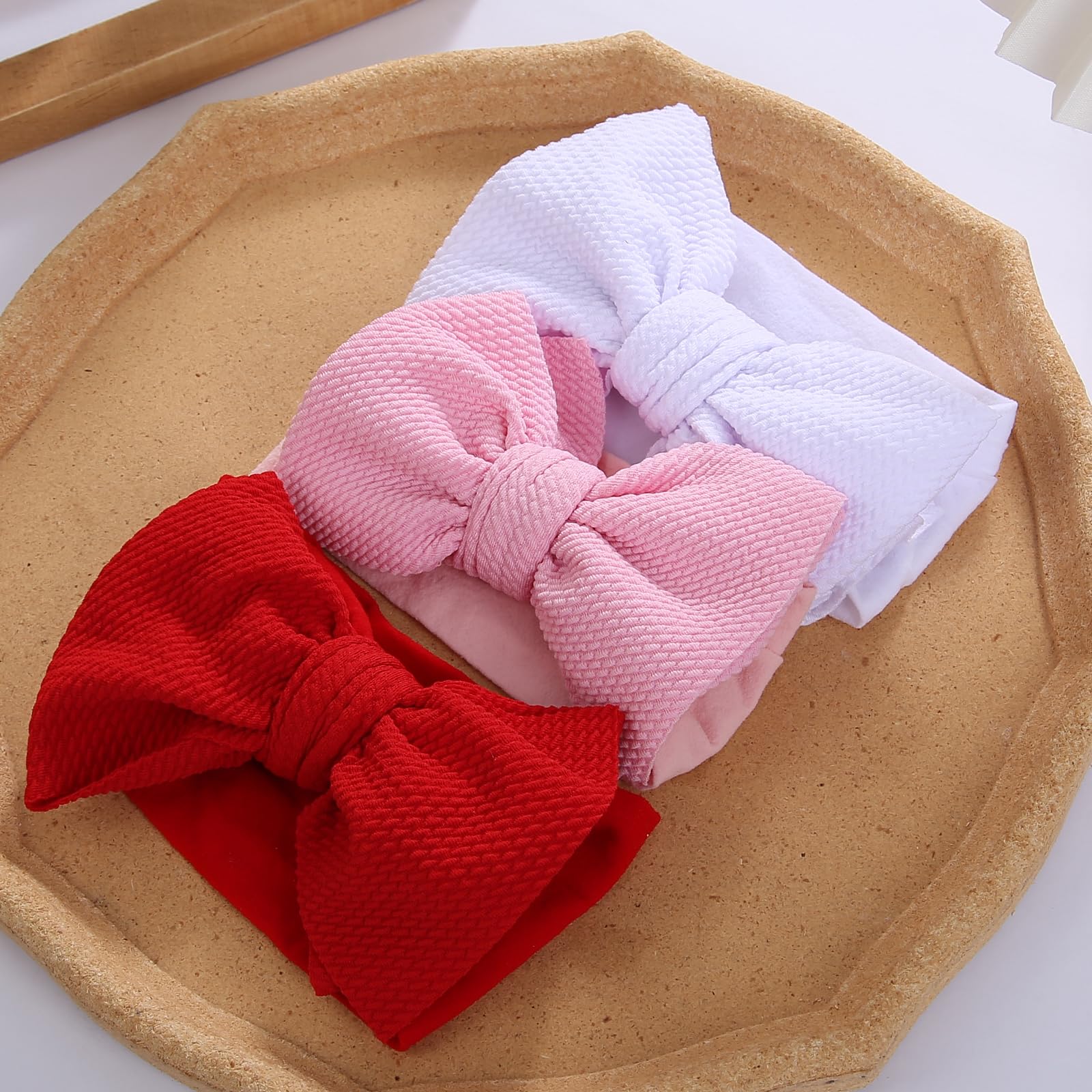 Große Schleifen für Babys, Mädchen, dehnbare Nylon-Stirnbänder, übergroße Haarschleifen, große Haarbänder, Haarschmuck für Neugeborene, Kleinkinder, Kinder