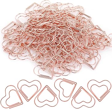Aazon.co : 100Pcs Heart Paper Clips, Cute Etal Paperclips, Love - View #7