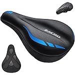 Zacro Bike Seat Cushion - Gel Padded Bike Seat Cover for Men & Women Comfort, Adjustable Velco Secure Bicycle Cushion Saddle, Fit with Peloton Bicycle, Indoor & Outdoor