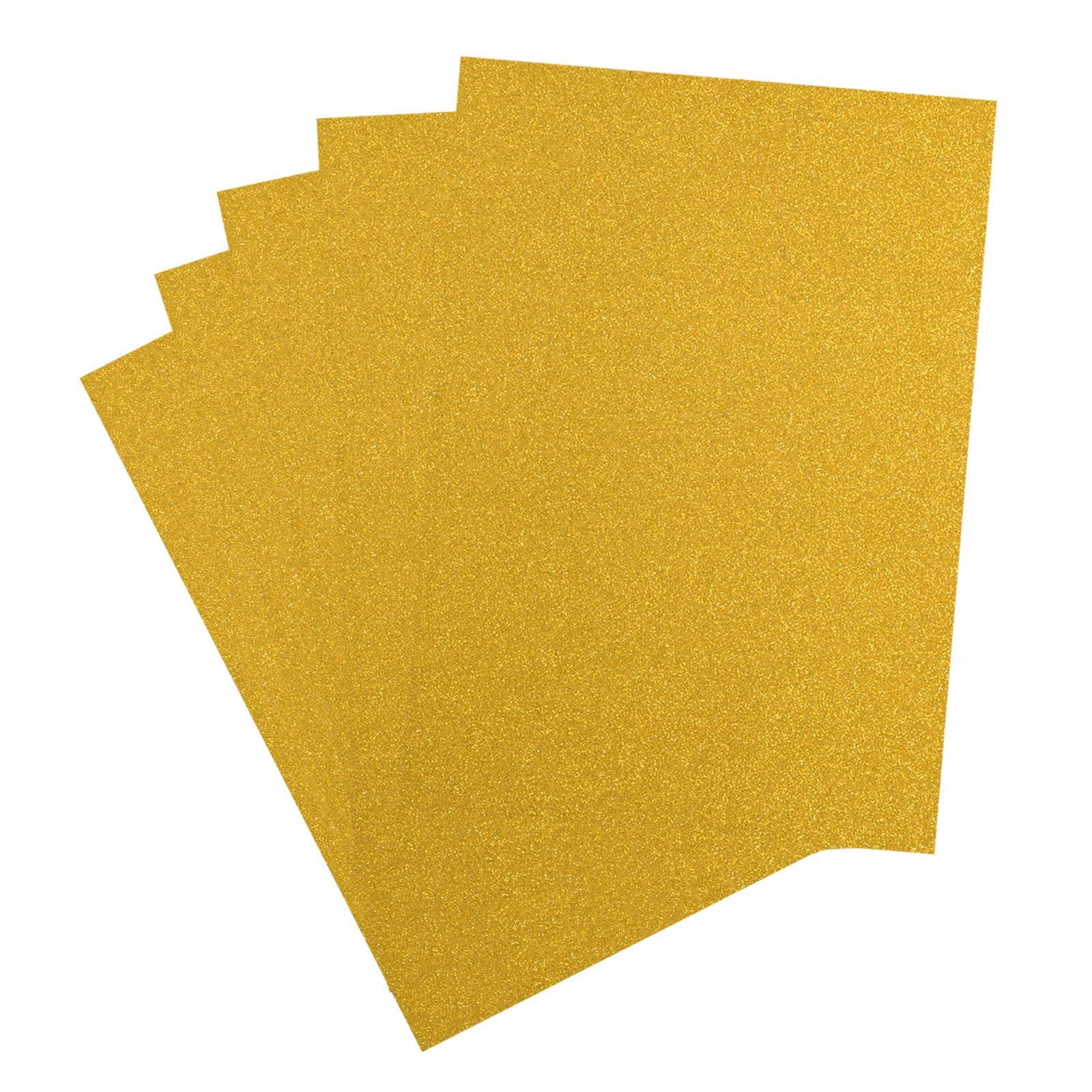 Florence Brokatowy karton, kolorowa karta A4, złota, 5 arkuszy papieru rzemieślniczego, papier do scrapbookingu, do tworzenia kart i innych prac ręcznych, 250 g/m²