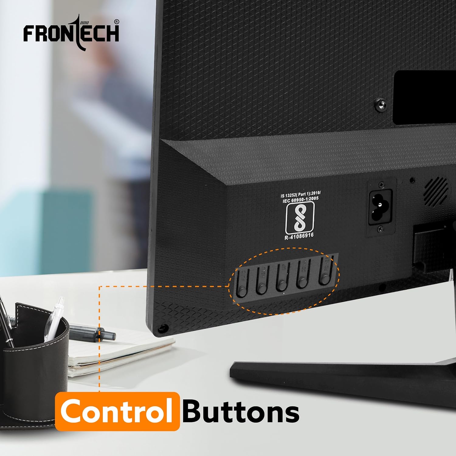 FRONTECH 17.1 Inch HD LED Monitor | Refresh Rate 60 Hz,1440 x 900 Pixels | Wall Mountable Slim & Stylish Design with 16.7M Colors| HDMI & VGA Ports, Built-in Power Supply (MON-0066,Black) 4