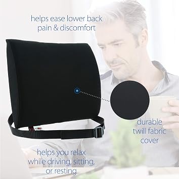 Core Products SlimRest Lumbar Support, Standard - Black