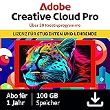 Adobe Creative Cloud Pro | Student & Teacher | Grafik Design | Gen AI | 1 Jahr| PC/Mac| Digital Download Creative Cloud Pro Creative Cloud Pro Student Standalone