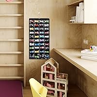 Vista 4 de Estuche de almacenamiento compatible con 80 autos Hot Wheels Matchbox, vitrina colgante de doble cara para Hot Wheels se adapta a 80 autos