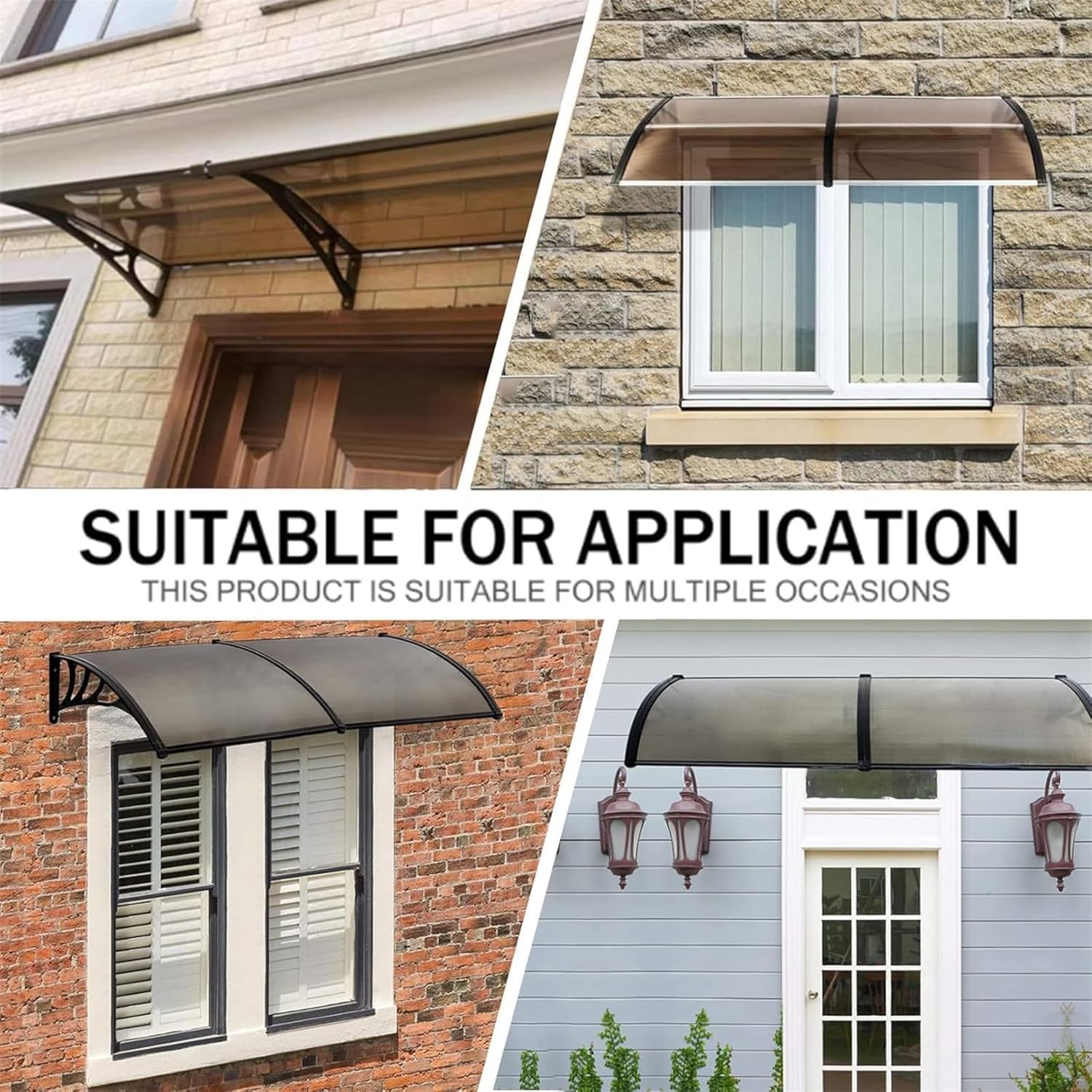 Patio Door Window Canopy Awning for UV Rain Snow Sun Protection