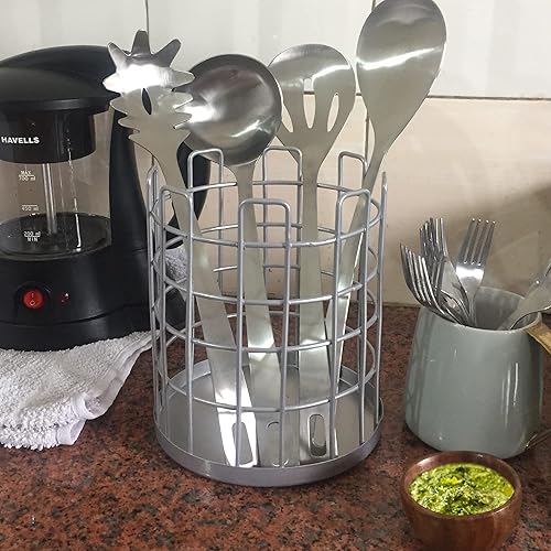 Miniatura 2 de Soporte para utensilios de alambre de acero de 2 cuartos de galón, resistente y resistente, soporte para utensilios de alambre de calibre pesado