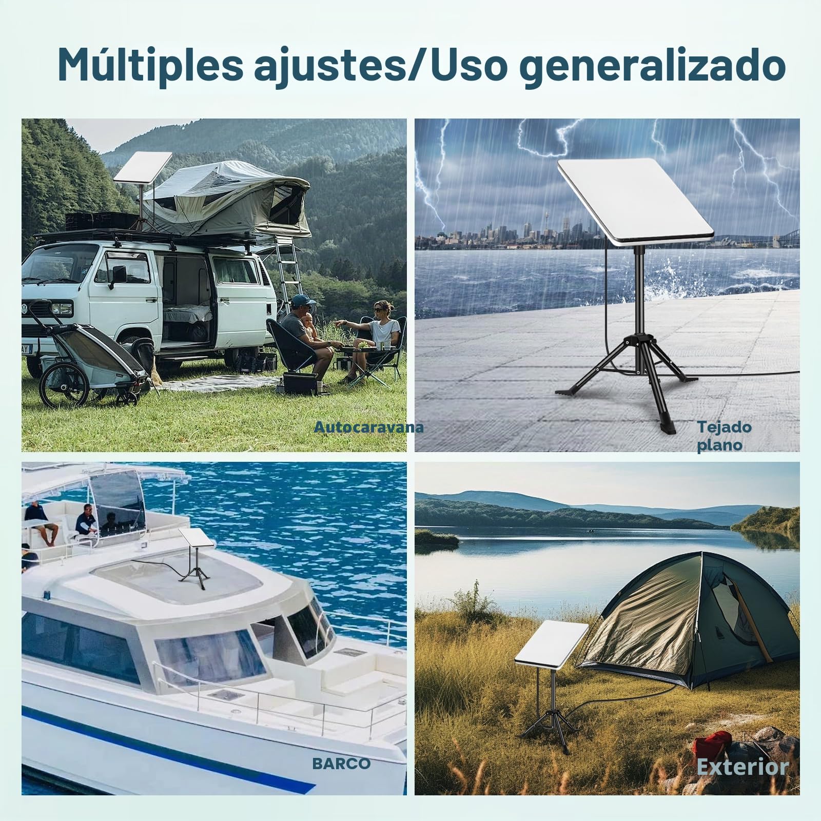 Starlink Gen 3 - Soporte de trípode ajustable para exteriores, kit de montaje Starlink portátil para acampar y viajes en caravana, soporte de trípode Starlink incluye adaptador de tubería, compatible