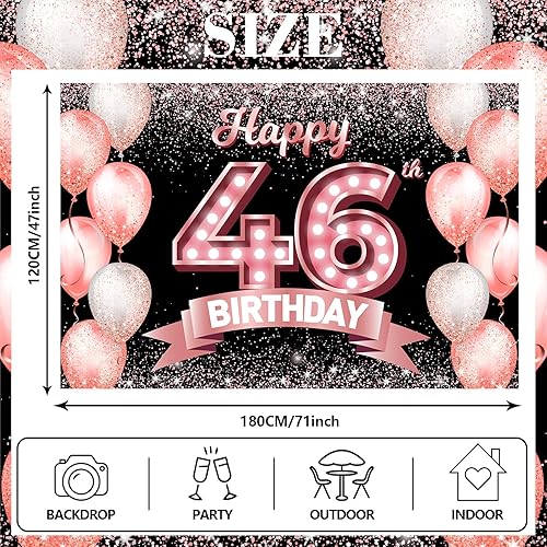 Vista 31 de Happy 21st Birthday Rose Gold Banner Backdrop Cheers to 21 Years Old Confetti Balloons Theme Decor Decorations for Women 21 Years Old Pink Birthday