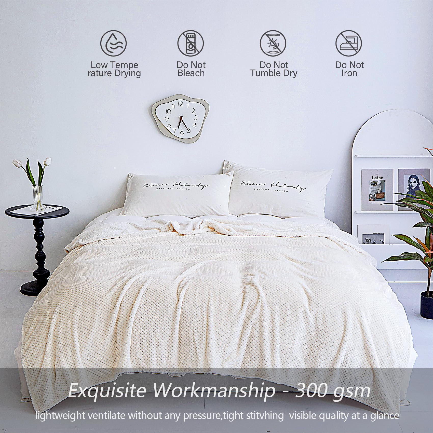 Coperta In Pile 150x200 Cm - Morbida E Leggera, Per Divano, Letto E Viaggi, Peso 900g - Foto 5