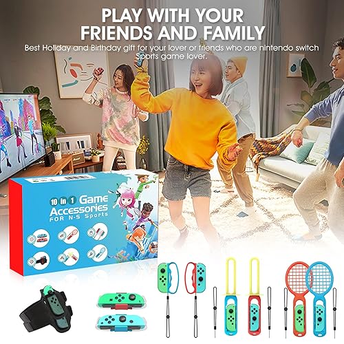 Miniatura 8 de 10 in 1 Switch Sports Accessories Bundle, LYCEBELLAccessories Kit for Nintendo Switch Sports Games