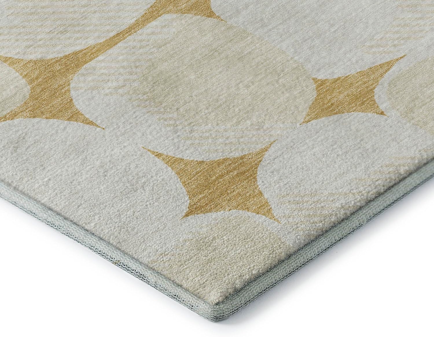 Addison Rugs Mayfield AMF870 Gold 5' x 7'6" Indoor Premium Machine Washable Rug, Silky Soft, Easy Clean, Non Shedding, Bedroom, Living Room, Dining Room, Kitchen, Patio Rug