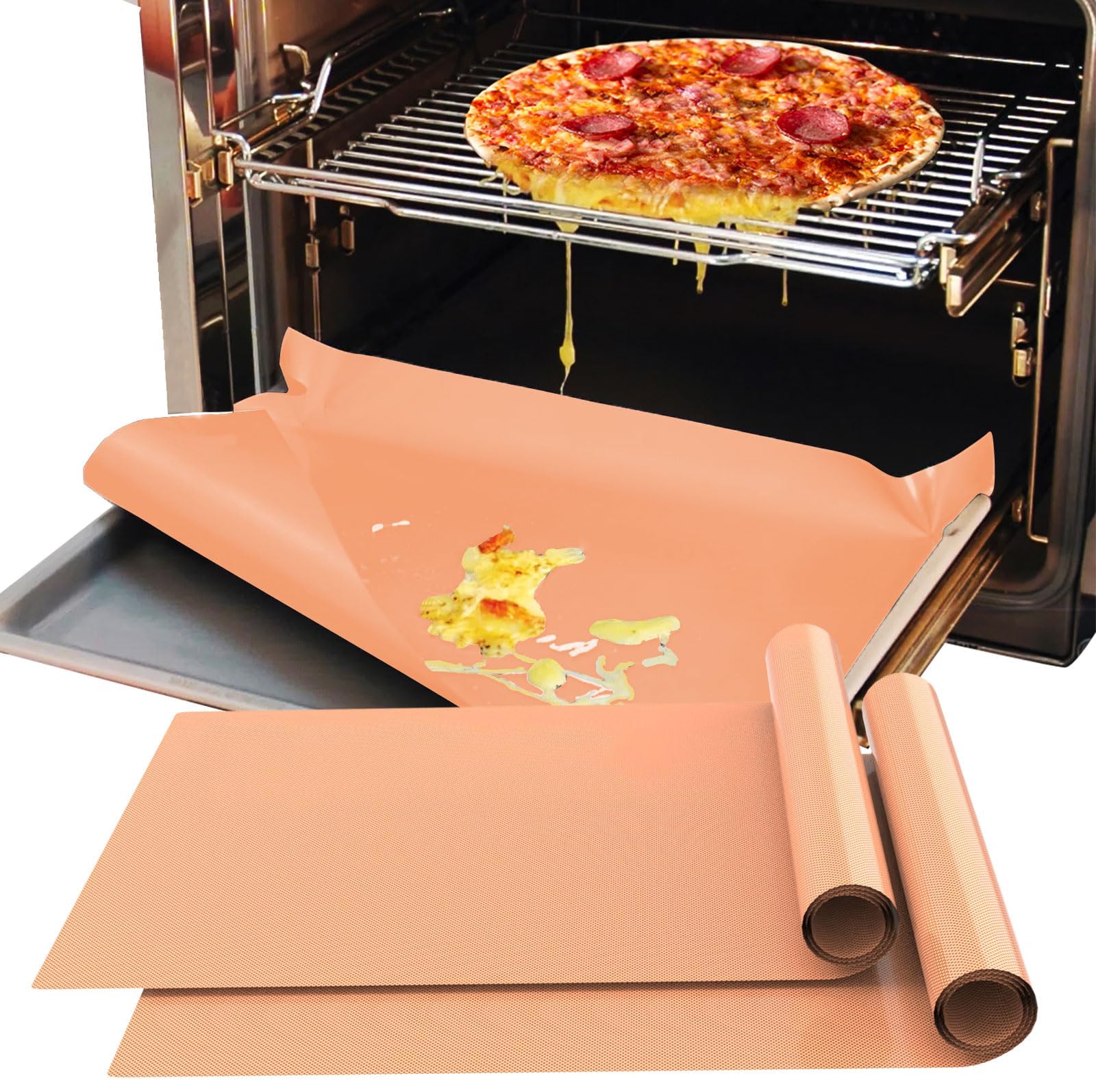 YOSHI GRILL & BAKE MATS NonStick Oven Liner,copper Home