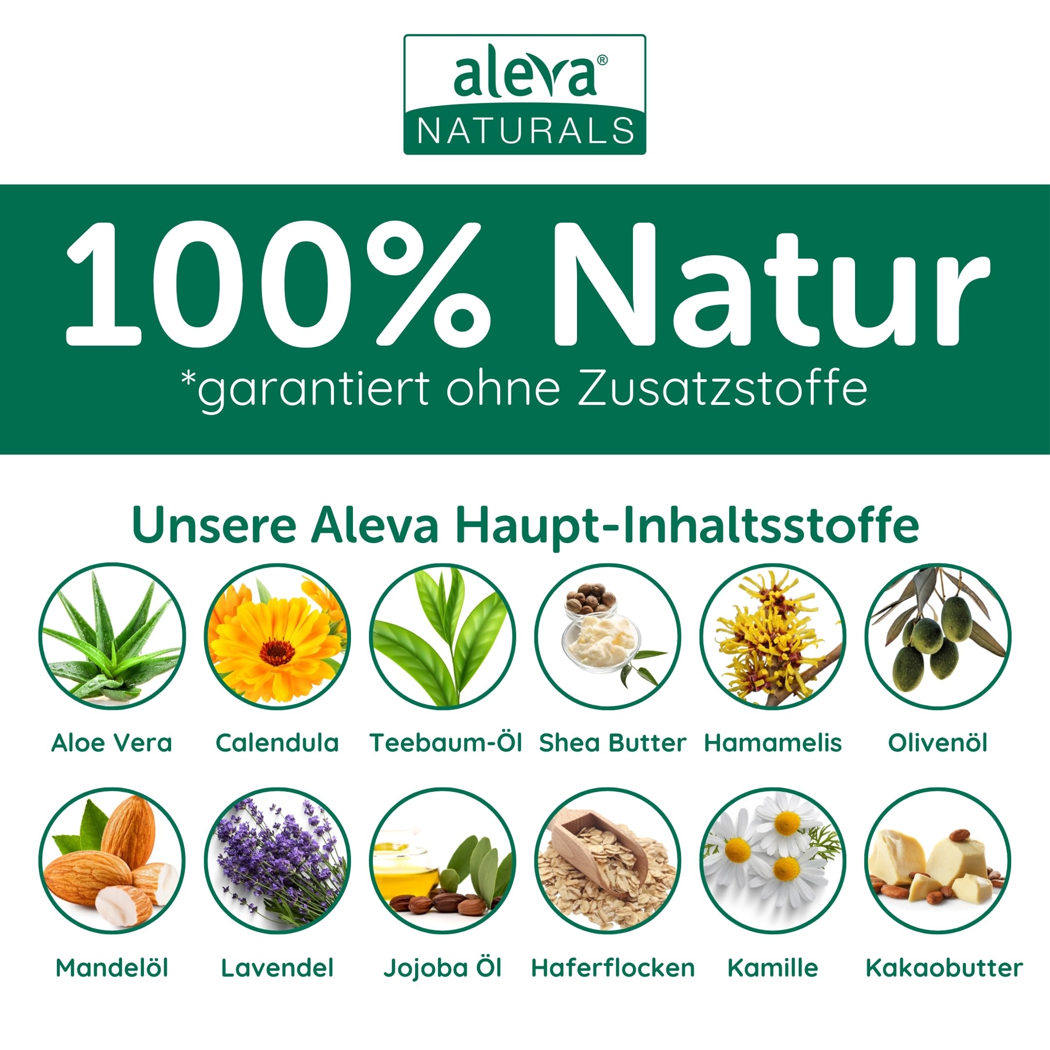Aleva Naturals Newborn Baby Set – 100% natürliche Pflege für die empfindliche Haut Ihres Babys, hypoallergen, ohne Parabene & Sulfate, enthält Shampoo, Lotion, Windelcreme & Feuchttücher