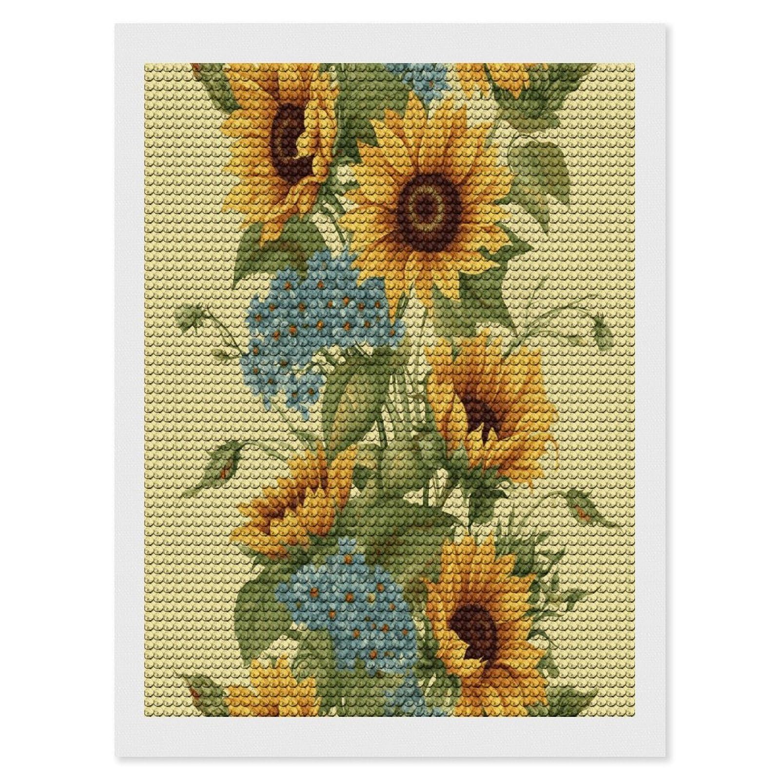 LDGSUPH Sunflowers Diamond Painting Kits for Adults Paint with Diamond Pictures Art DIY Full Drill Diamond Dots Painting Personalized Diamond Photo for Home Wall Decor Gift 12"x16"
