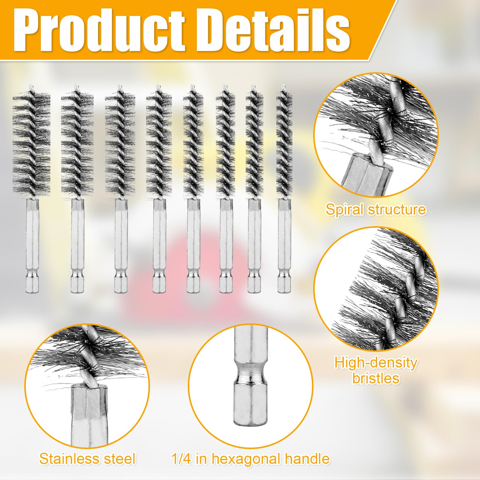 Spazzola Sverniciatura Professionale Spazzola Per Trapano A Filo Ondulato 90mm - In Acciaio Inox, Per Pulizia E Sverniciatura, Max 6500 RPM Spazzola Inox Per Trapano - Foto 6