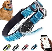 Vista 1 de Airtag - Collar de perro duradero con funda impermeable para Apple AirTag, ajustable, suave y reflectante con seguimiento GPS, collares para perros