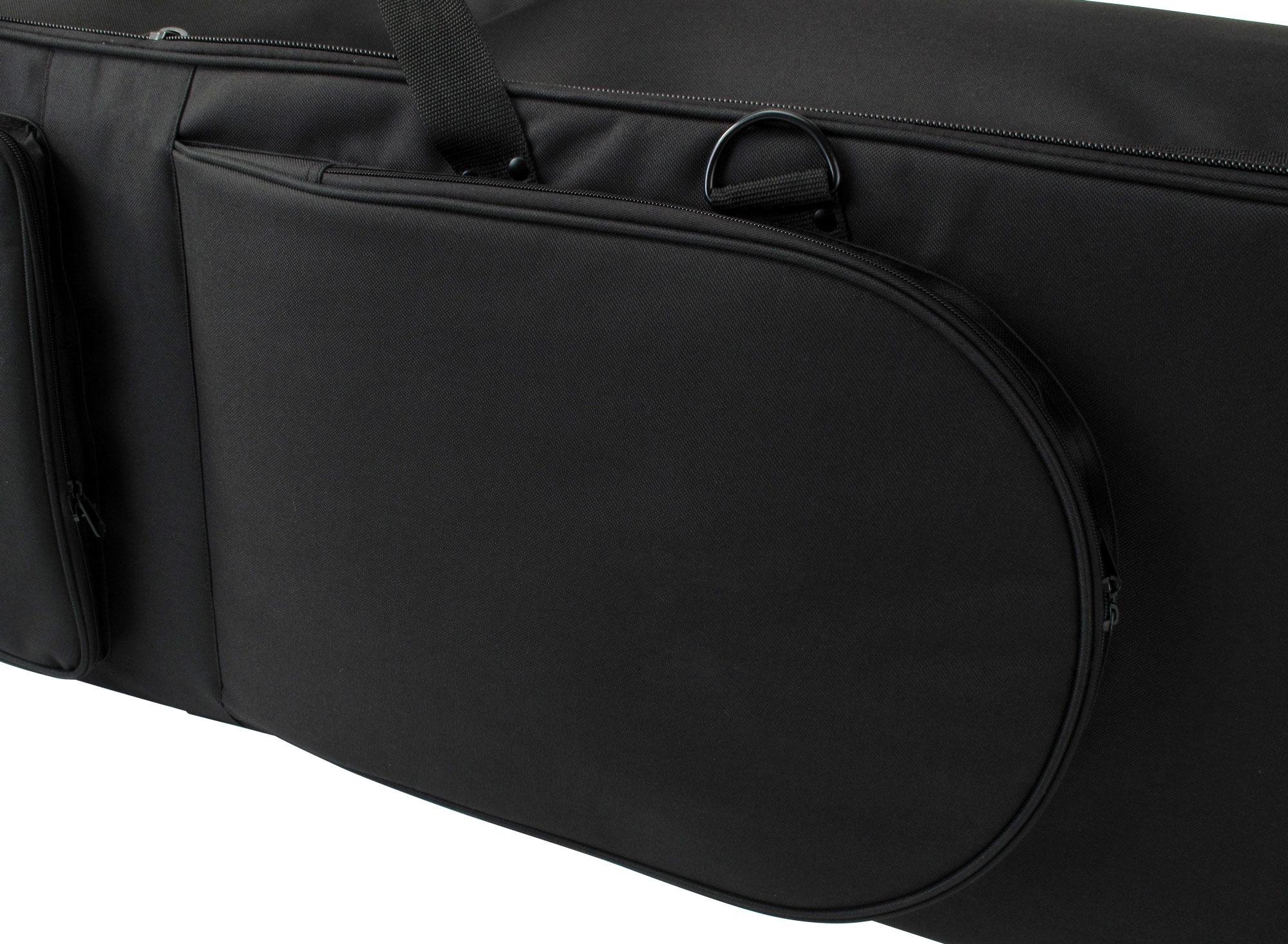 Classic Cantabile - Borsa per Tastiera 115 con Ruote, Ruote pratiche | Tessuto in nylon doppio filato e intrecciato, nero, Resistente a strappi e acqua, Imbottitura in schiuma generosa, Peso: 4