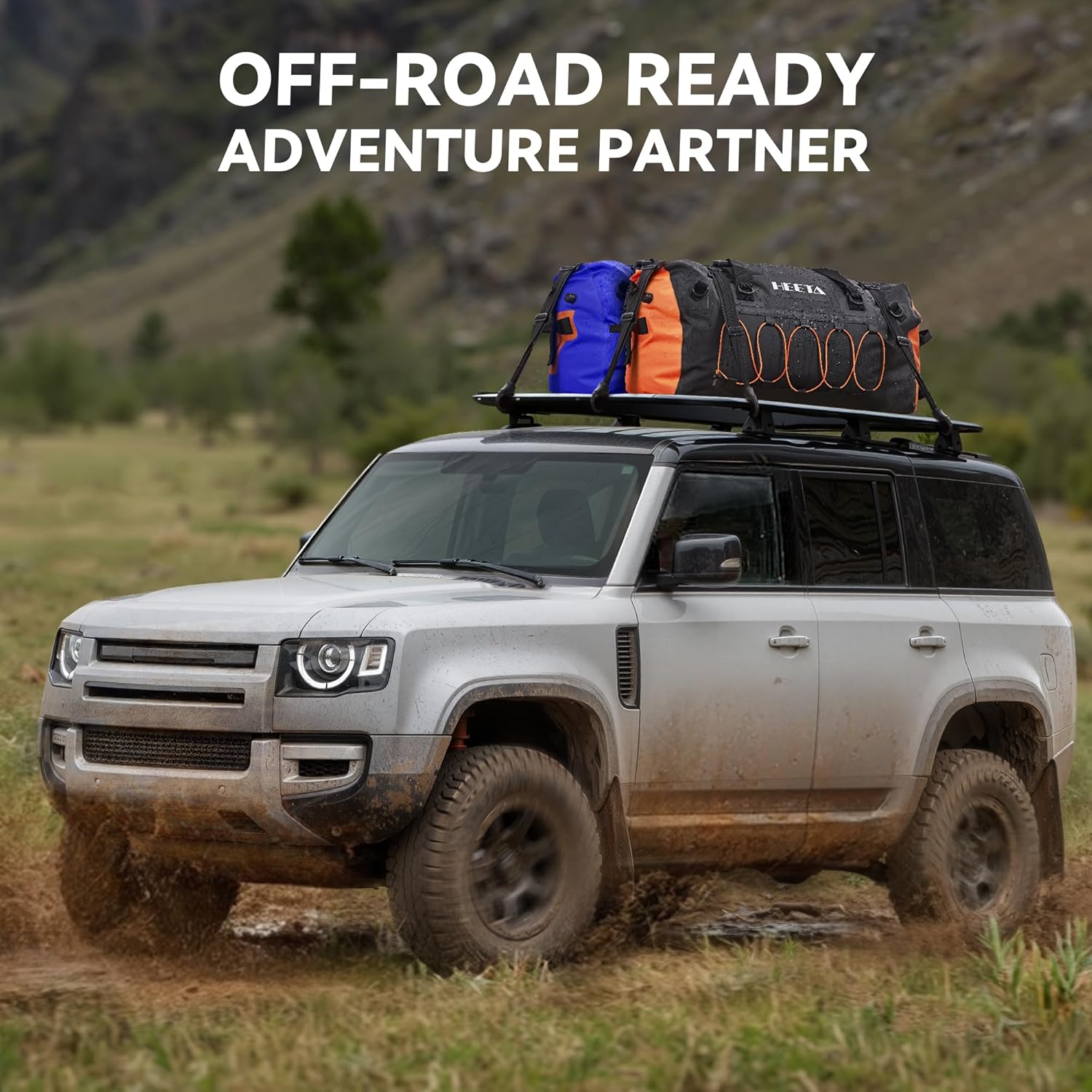 HEETA Waterproof Duffel Bag Motorcycle Dry Bag Backpack, 60L/80L Extra Large Rolltop Travel Duffle Bags with Straps & Handles for Kayaking Rafting Boating Canoeing Camping Gym Beach Cruise Ship - Image 6