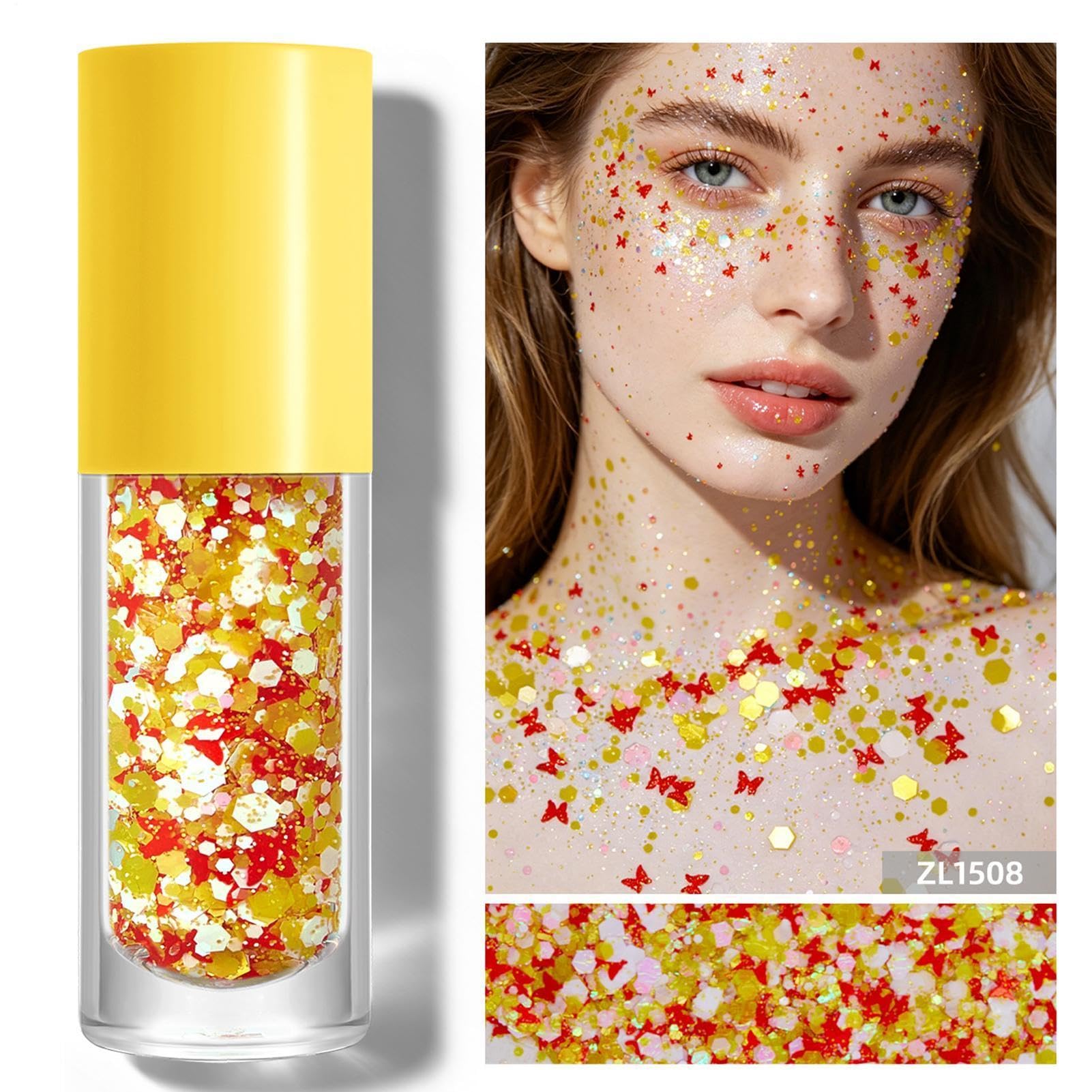 Glitter da capelli Effetto Scintillante Di Lunga Durata | Glitter per il trucco viso e corpo ideale per Party, Concerti, Festival, Partite di Calcio, Feste di Compleanno, Ragazze e