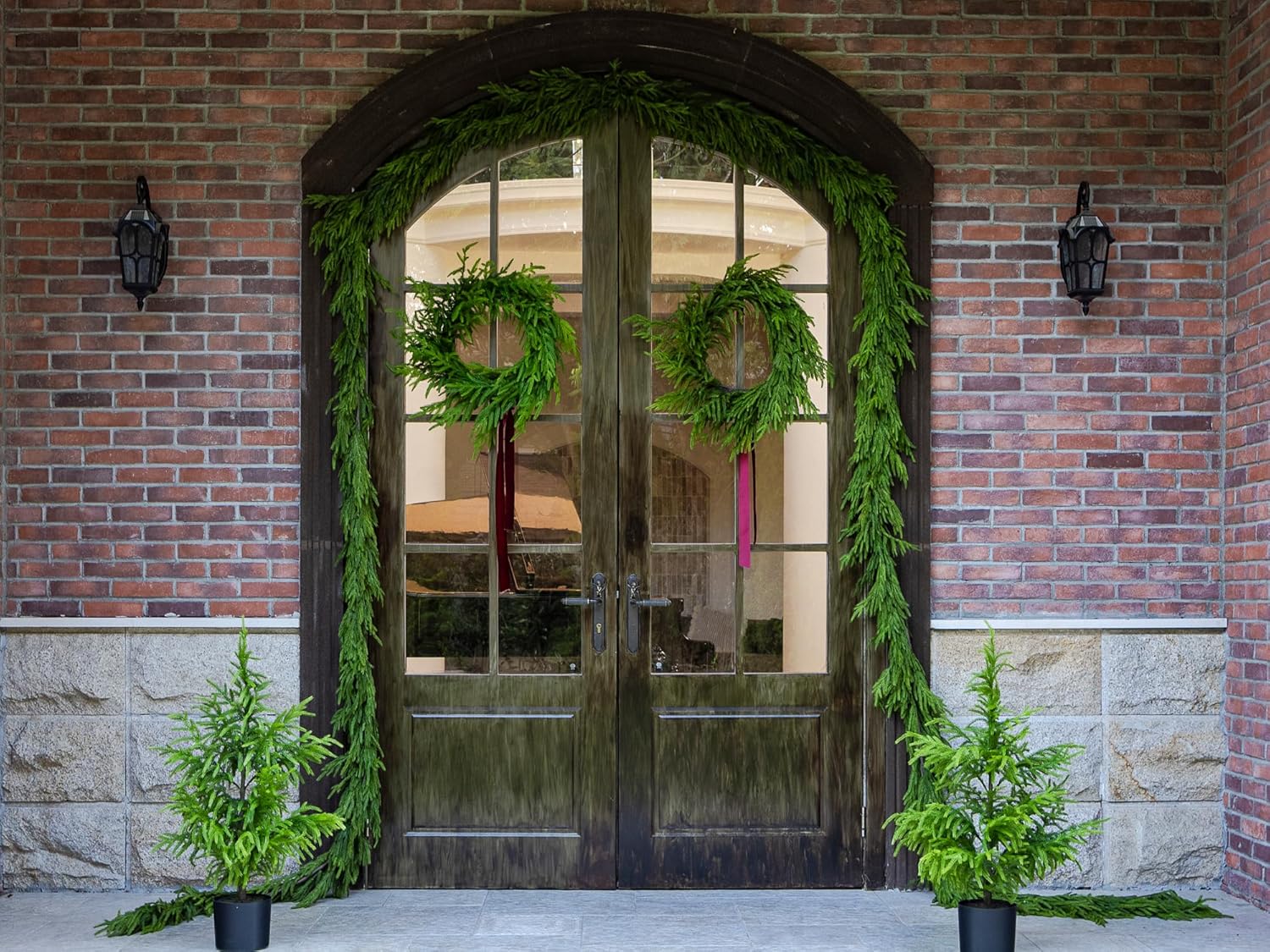 15FT Extra Full Christmas Garland Norfolk Pine Garland Realistic Artificial Christmas Greenery Garland for Mantle Stairs Railing Table Fireplace Wall Indoor Outdoor Holiday Xmas Decor Decoration - Image 4