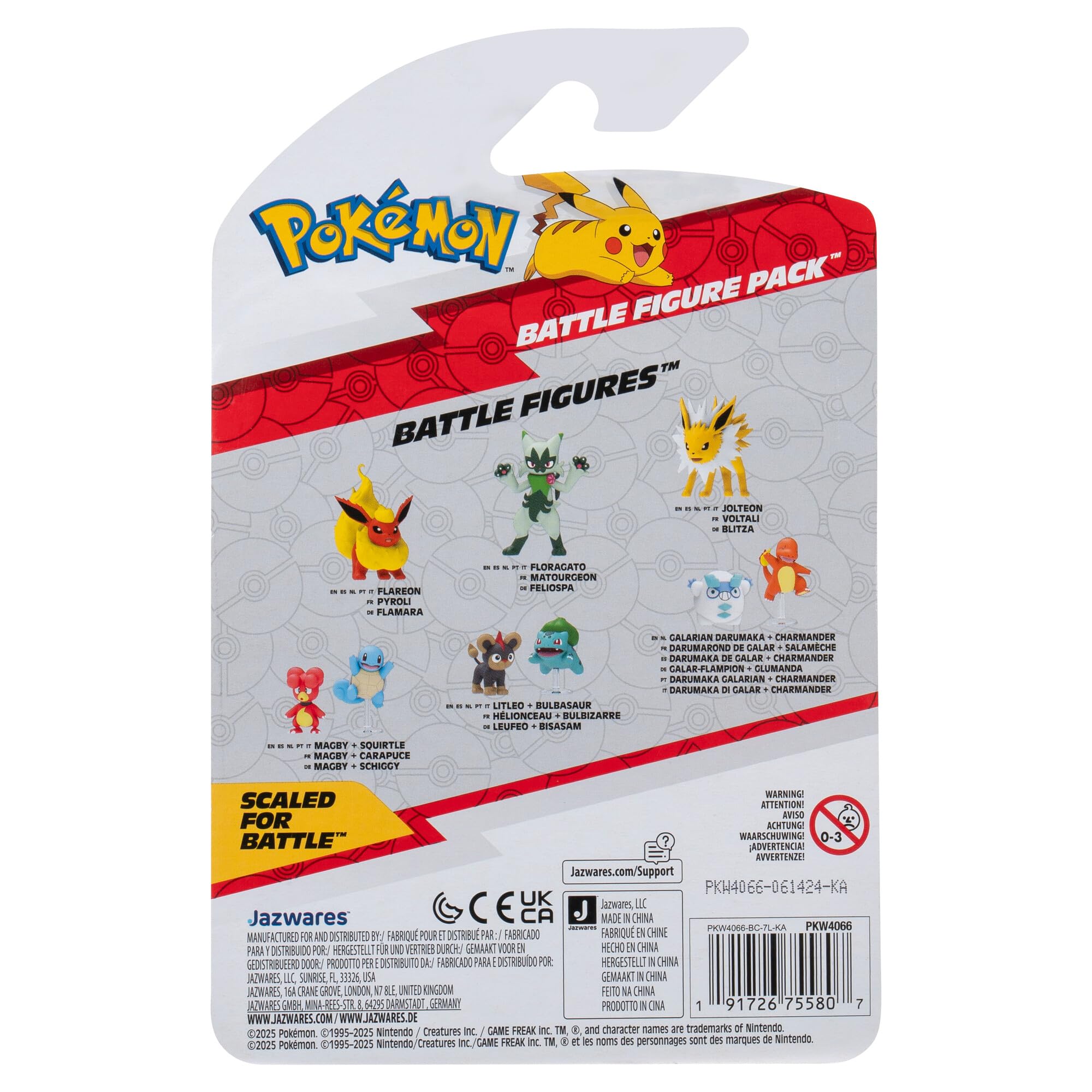 Pokémon PKW4066 - Battle Figure Pack - Pikachu, Serpifeu, offizielle detaillierte Figuren, je 5 cm – Ansicht 4