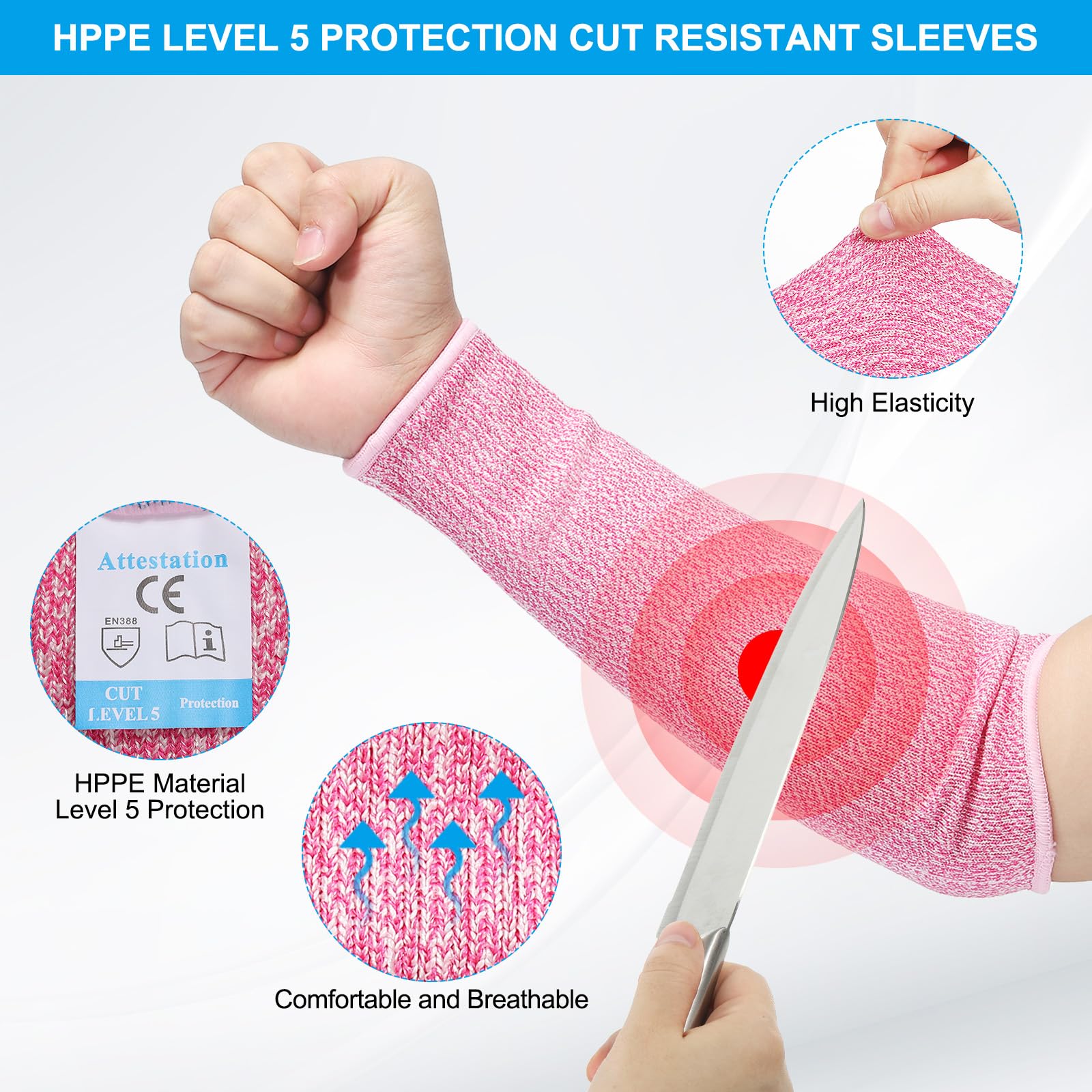 PATIKIL 12 Inch Cut Resistant Sleeve - Image 3