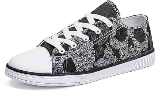 Amazon.com | FIRST DANCE Women Skull Shoes Printed Cool Amazon.com | FIRST DANCE Women Skull Shoes Printed Cool