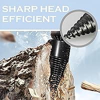 Vista 5 de Juego de brocas para leña, divisor de madera, broca divisora de madera, broca de fácil división de troncos, brocas eléctricas desmontables