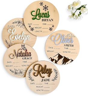 Personalized Baby Announcement Sign, Birth Announcement Sign, Custom Baby Name, Baby Birth Stats, Wood Sign for Name Reveal, Baby Sign for Hospital, Newborn Baby Gift, Boy or Girl, Baby Shower