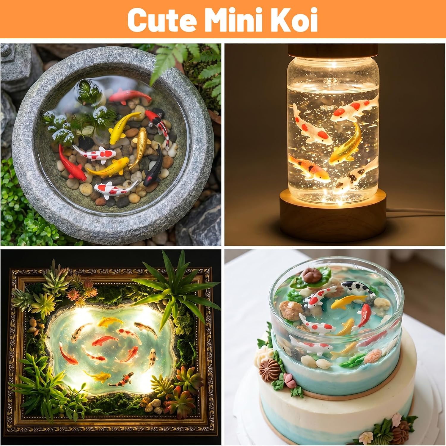 40pcs Mini Fish, 0.59 Inch Realistic Miniature Fish Bulk