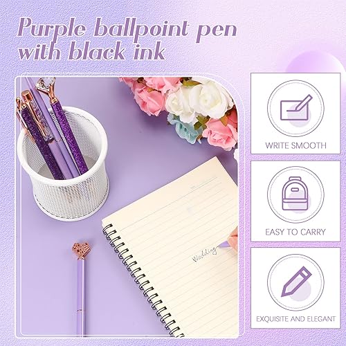 Miniatura 3 de El juego de 6 bolígrafos incluye bolígrafo de diamante de cristal bolígrafo de metal delgado de tinta negra bolígrafo de arena líquida bolígrafo