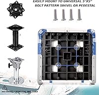 Vista 6 de Asiento plegable para barco Deluxe con respaldo alto marino, tornillos de acero inoxidable incluidos