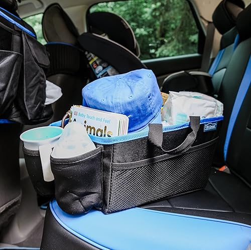 Miniatura 6 de FH Group E-Z - Organizador de viaje multiusos para automóvil con portavasos para asiento trasero, color azul