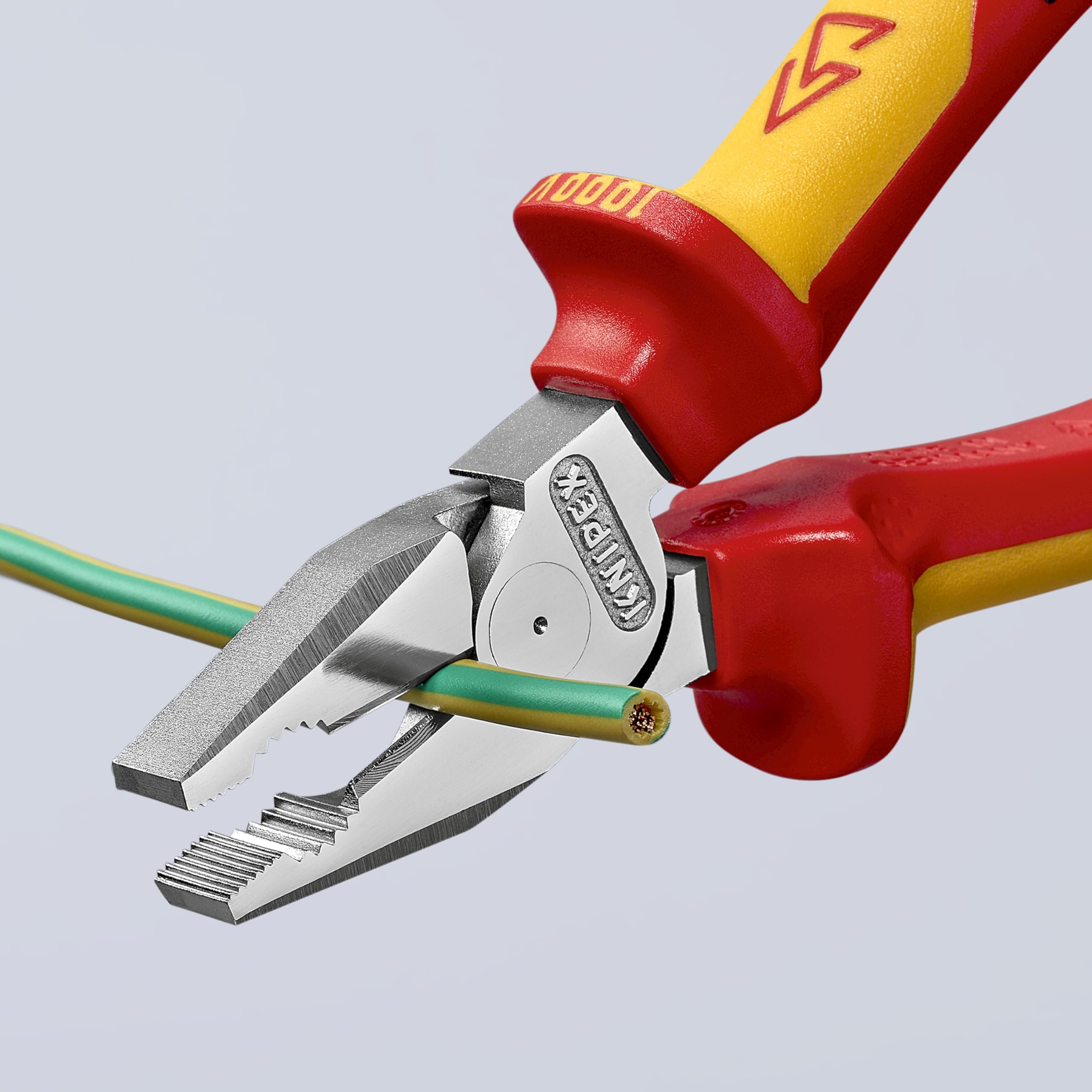 KNIPEX Tools - Pinze combinate ad alta leva, cromate, isolate 1000V (206180)