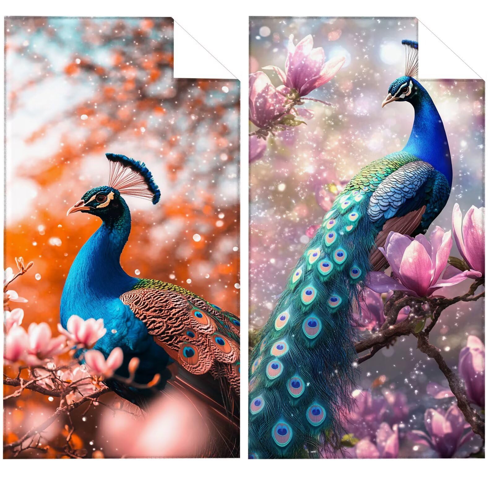 Toalla Microfibra Grande 90x180cm Toalla Playa Pavo Real Toallas de Playa Secado Rapido, Toallas Bano con Bolsa, Beach Towel Animal Antiarena Ligeras para Piscina Viaje Yoga Gimnasio Deportes VQ-828