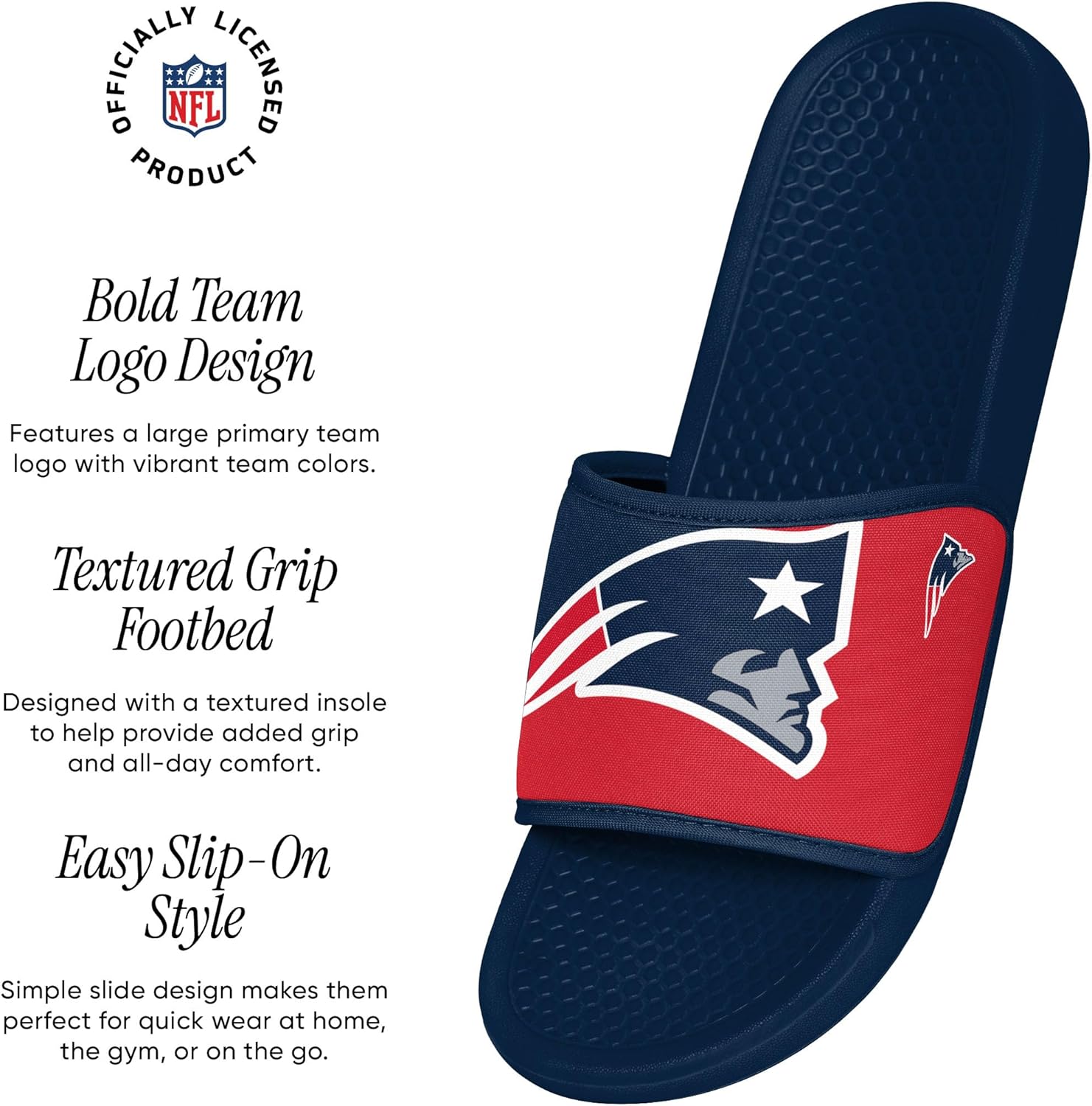 FOCO New England Patriots NFL Team Color Primary Logo Slide - M