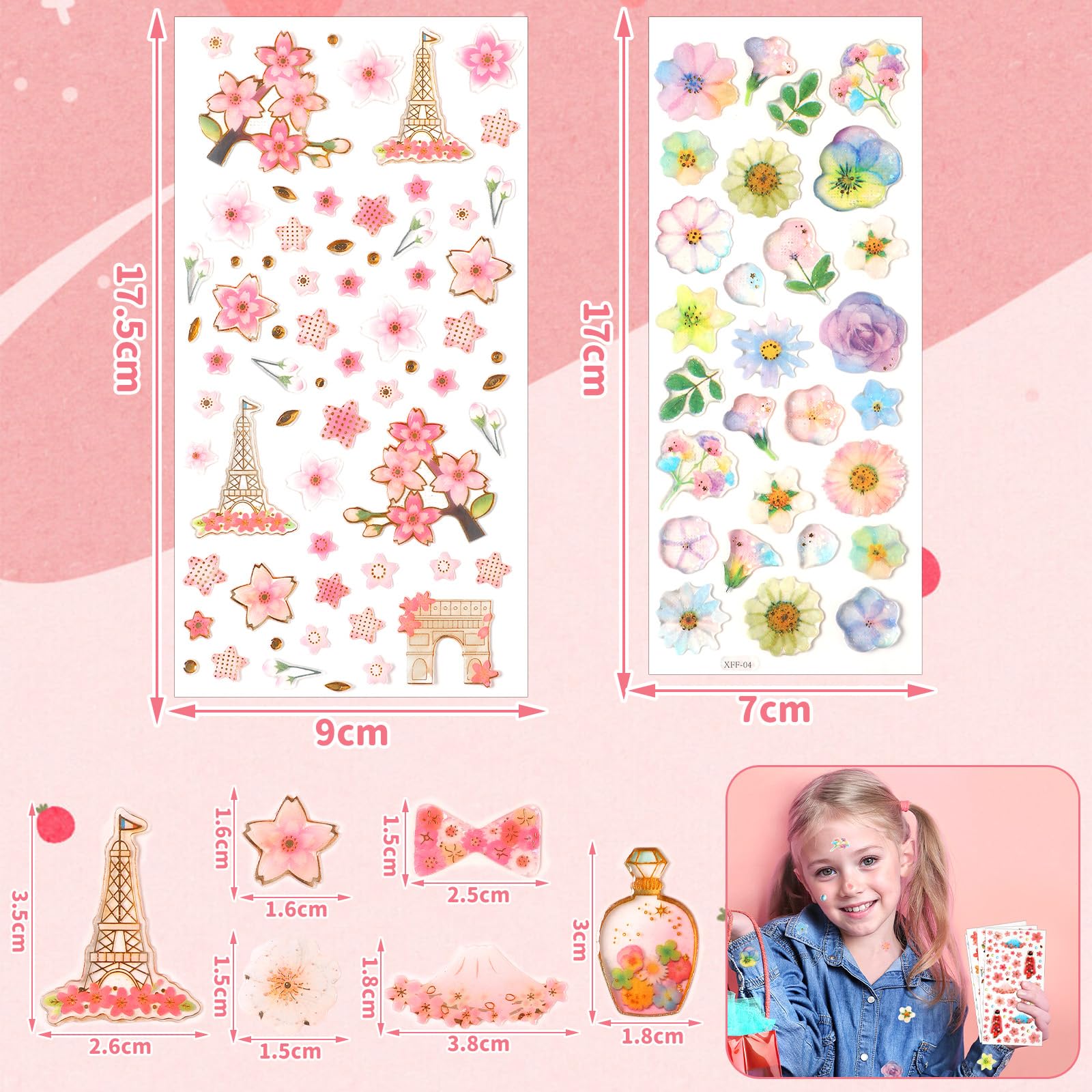 Amazon.co.jp: SANNIX シール 可愛い 14シート ぷくぷくシール