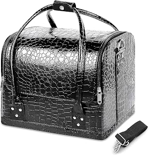 SG-Mart Pu Leather Cosmetic Bag Makeup Case Professional Waterproof Vanity Large Travel Storage Organizer With 4 Trays For... Price In India