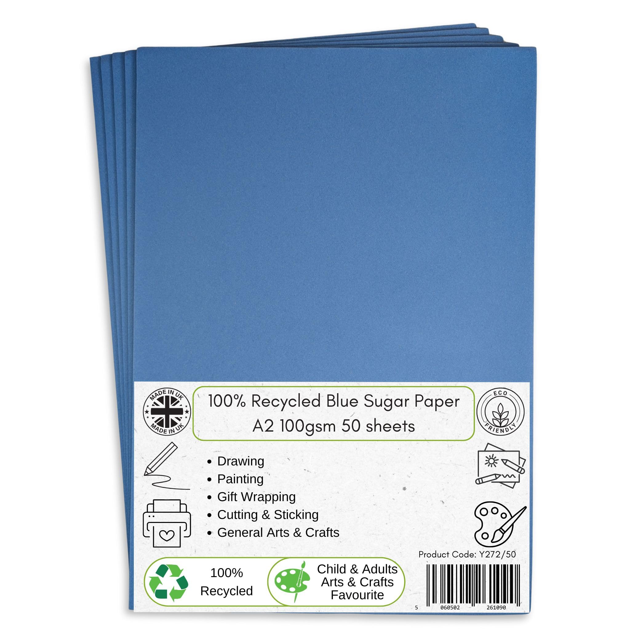Bcreativetolearn Blue A2 Recycled Sugar Paper 100 Gsm 50 Sheets By Bcreative ®