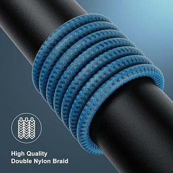Lightning Cable 2m×2pcs Apple Certified iPhone Charging 2m High Durability Nylon Braid Root Reinforcement Fast Charging & Data Transfer Flexibility iPhone 12/12 Mini/12 Pro/11/XS/XS Max/XR/X/8/7/7